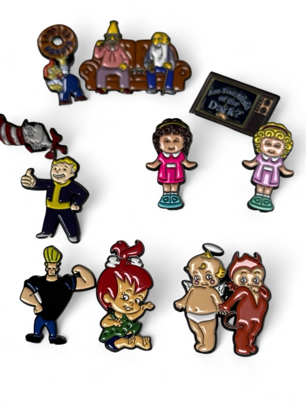 Enamel Pin Lot Pop Culture Cartoon Nostalgia Retro 90s TV Animation Pins 9pc
